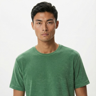  Nautica Erkek Yeşil Standart Fit T-Shirt