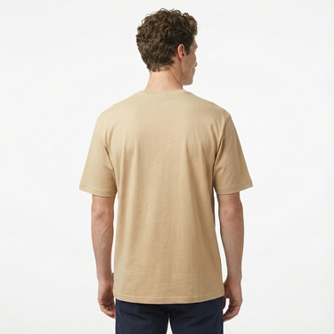  Nautica Erkek Bej Oversize Kısa Kollu T-Shirt