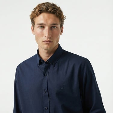  Nautica Erkek Lacivert Classic Fit Gömlek