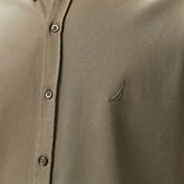  Nautica Erkek Haki Slim Fit Uzun Kollu Gömlek