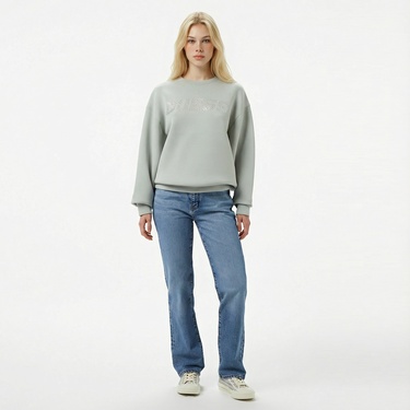  Guess Cecilia Scuba Kadın Yeşil Sweatshirt