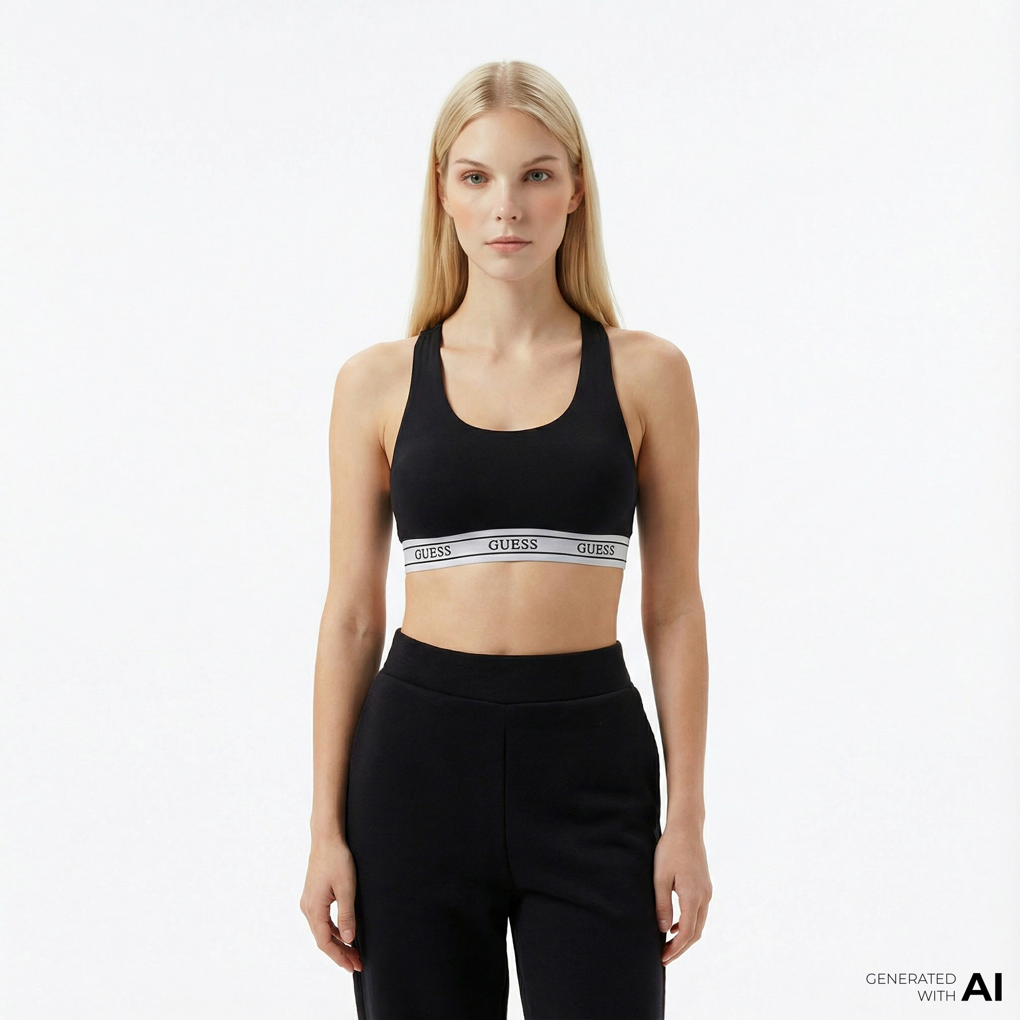  Guess New Aline Kadın Siyah Bra