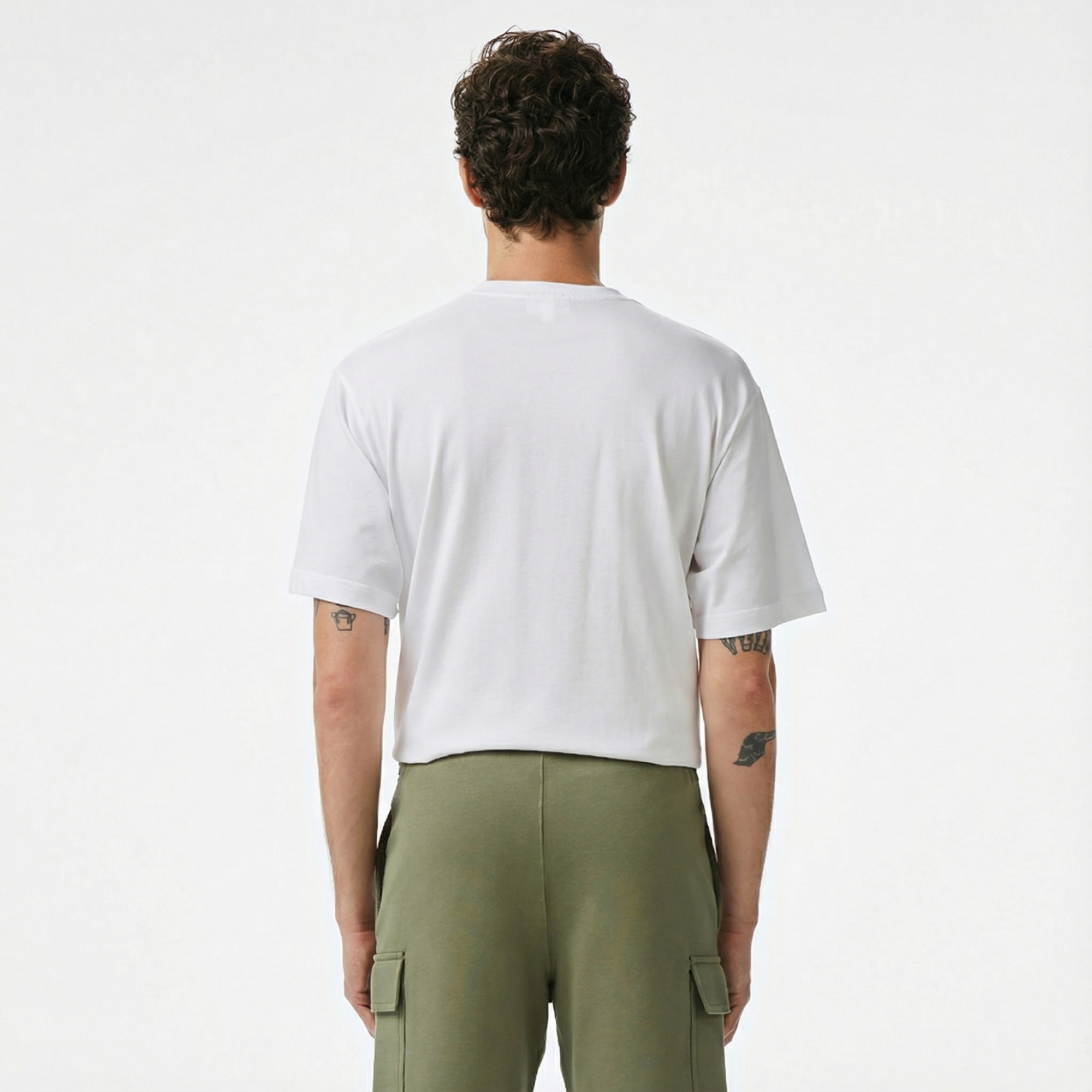 Lacoste Unisex Loose Fit Bisiklet Yaka Beyaz T-Shirt