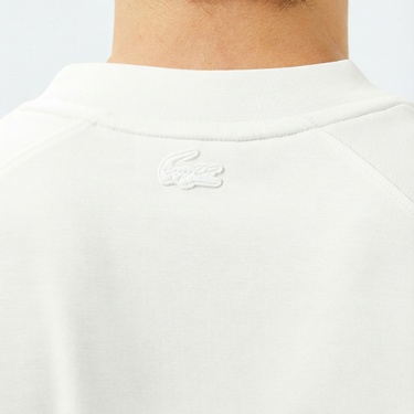  Lacoste Erkek Oversize Fit Bisiklet Yaka Beyaz T-Shirt