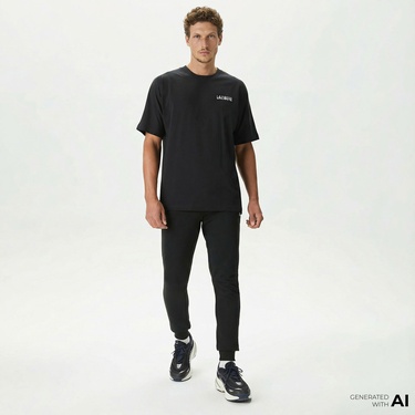  Lacoste Erkek Slim Fit Siyah Eşofman Altı