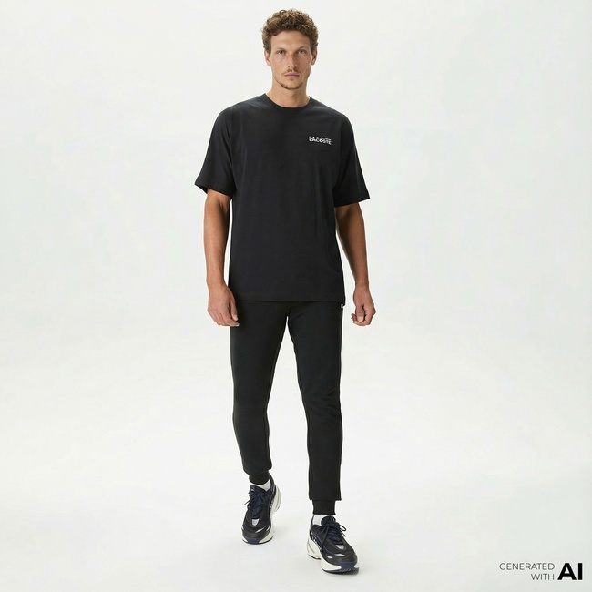  Lacoste Erkek Slim Fit Siyah Eşofman Altı