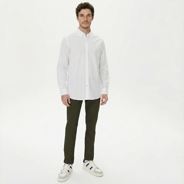  Nautica Erkek Beyaz Classic Fit Gömlek