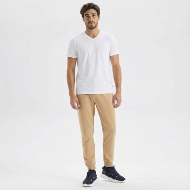  Nautica Erkek Beyaz Standart Fit T-Shirt