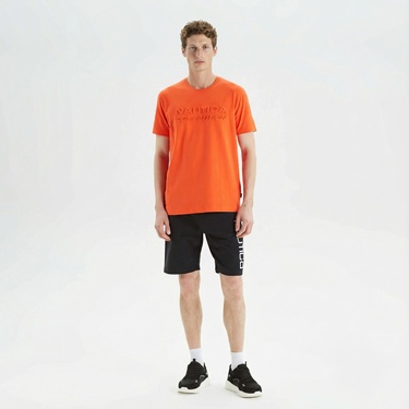  Nautica Erkek Turuncu Standart Fit Baskılı T-Shirt