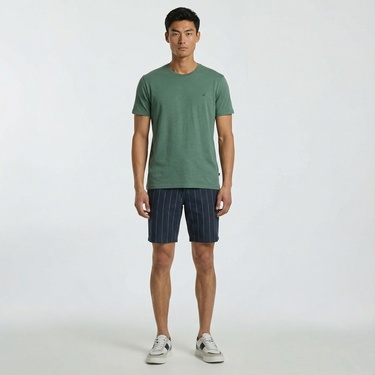  Nautica Erkek Yeşil Standart Fit T-Shirt