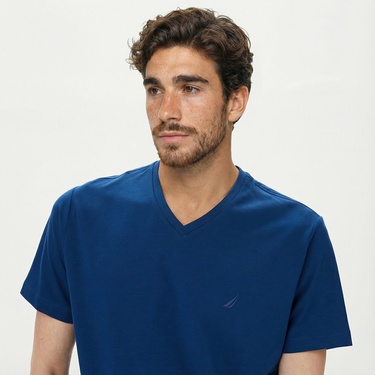  Nautica Erkek Mavi Standart Fit T-Shirt