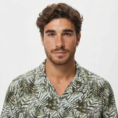  Nautica Erkek Yeşil Classic Fit Kısa Kollu Gömlek