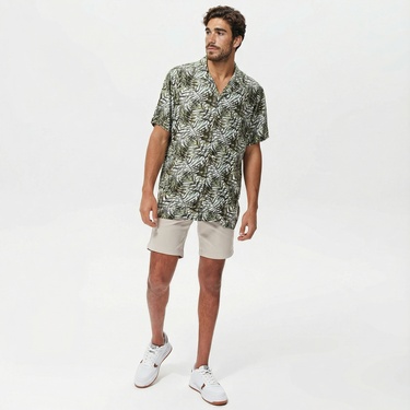  Nautica Erkek Yeşil Classic Fit Kısa Kollu Gömlek