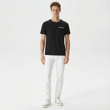  Nautica Erkek Siyah Baskılı Standart Fit T-Shirt