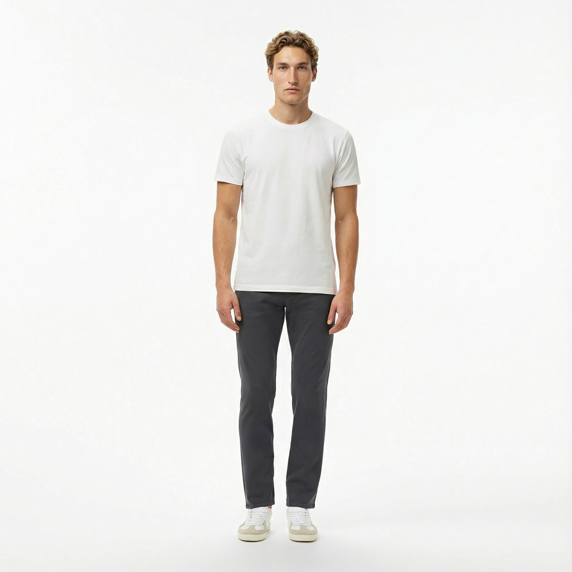 Lacoste Erkek Relaxed Fit Bisiklet Yaka Beyaz T-Shirt