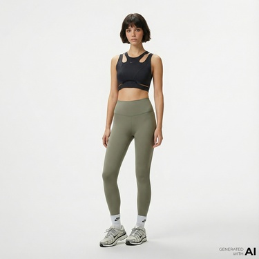  Nike One Dri-Fit 7/8 Kadın Yeşil Tayt