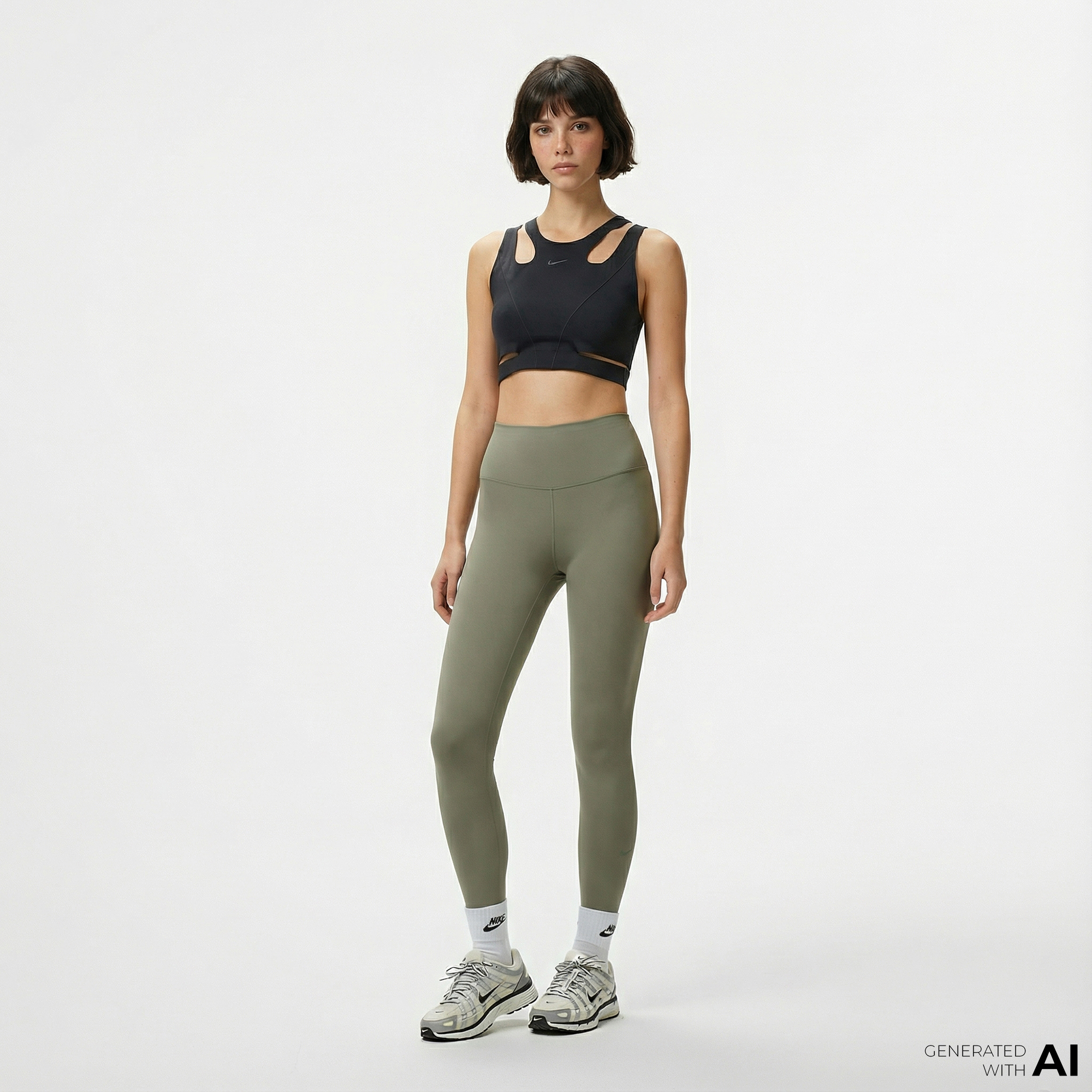  Nike One Dri-Fit 7/8 Kadın Yeşil Tayt