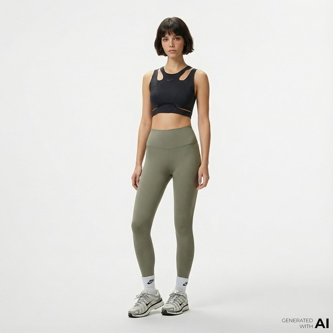  Nike One Dri-Fit 7/8 Kadın Yeşil Tayt