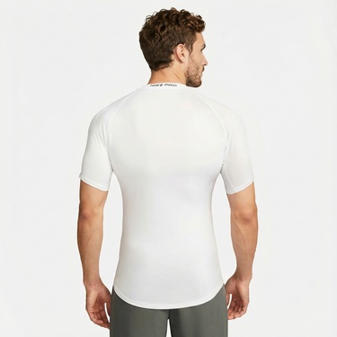  Nike Pro Dri-Fit Erkek Beyaz T-Shirt