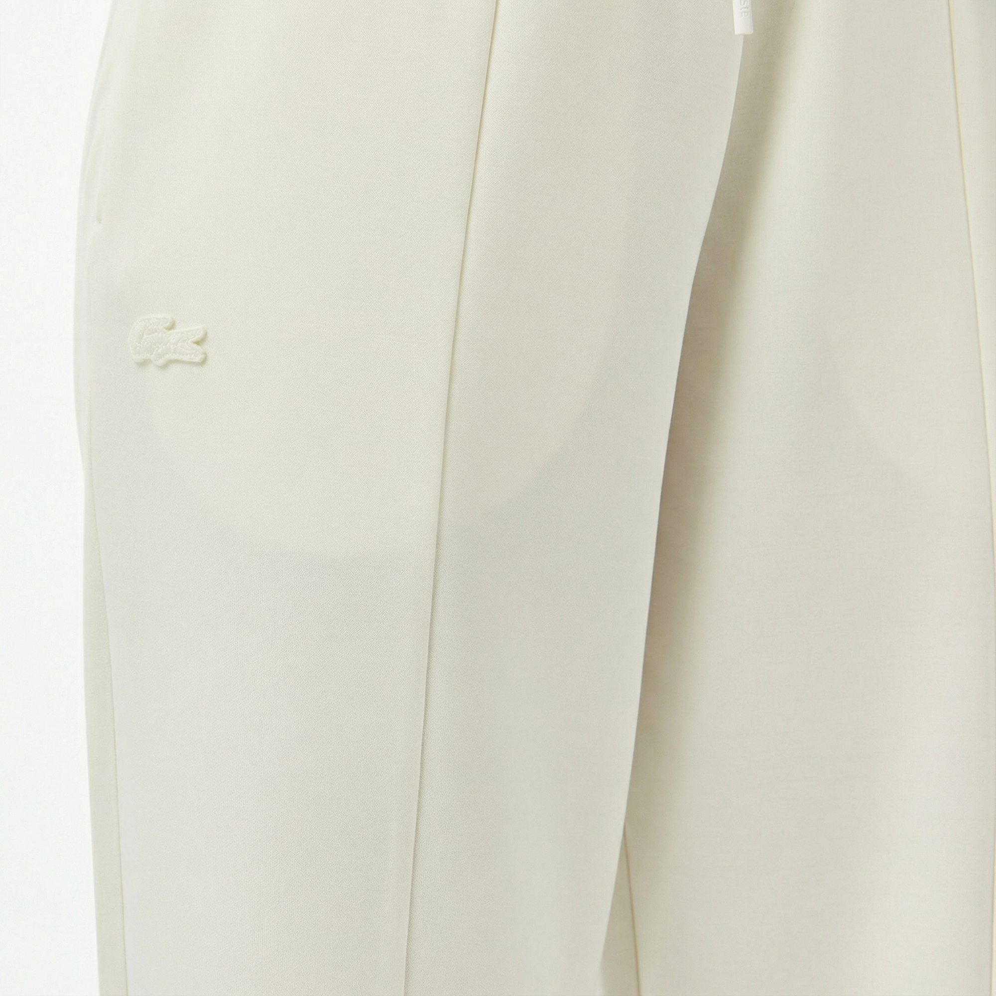  Lacoste Kadın Loose Fit Beyaz Eşofman Altı