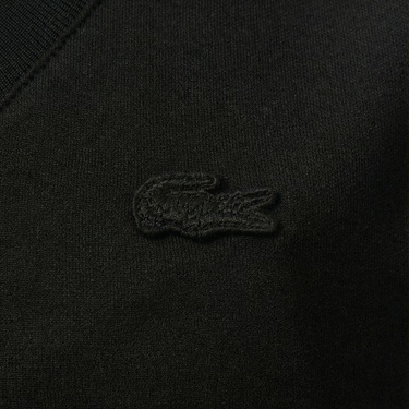  Lacoste Kadın Slim Fit V Yaka Siyah T-Shirt