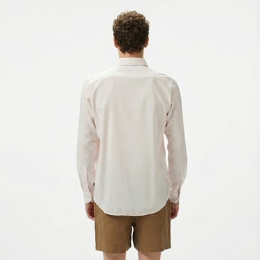  Nautica Erkek Pembe Classic Fit Çizgili Gömlek