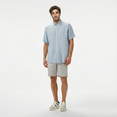  Nautica Erkek Mavi Classic Fit Çizgili Gömlek