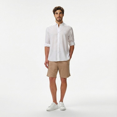  Nautica Erkek Beyaz Classic Fit Gömlek