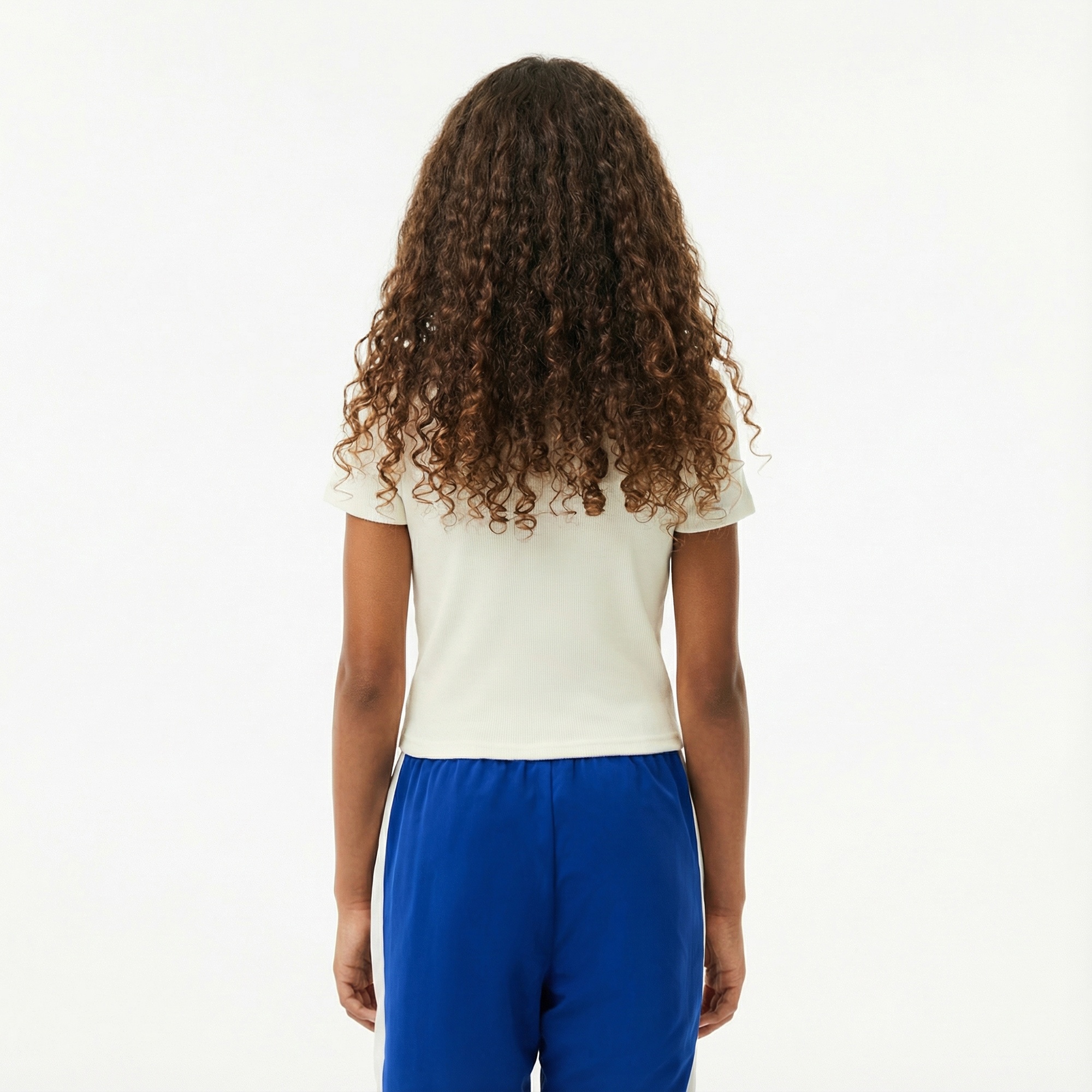 Lacoste Çocuk Bisiklet Yaka Beyaz T-Shirt