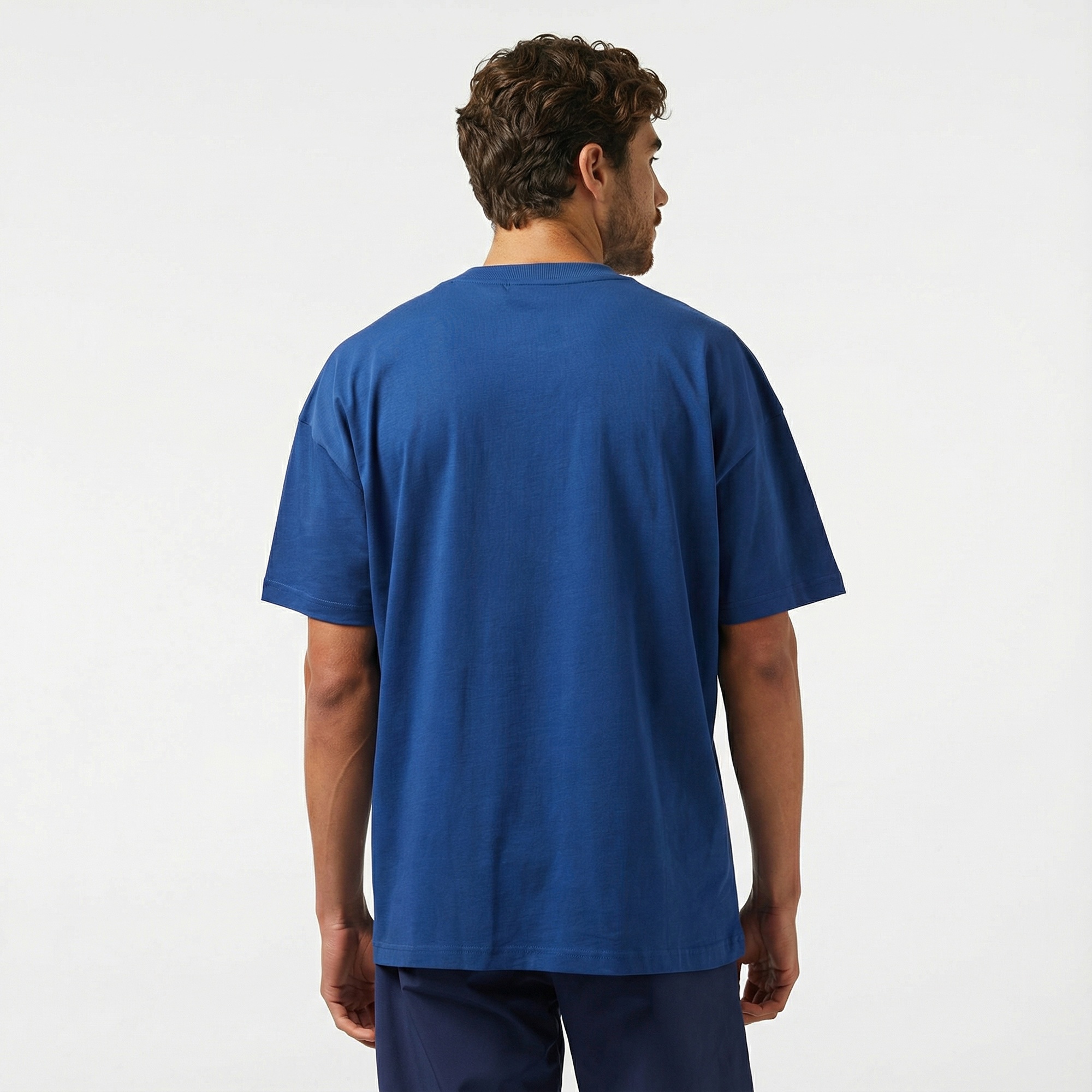 Lacoste Erkek Relaxed Fit Bisiklet Yaka Baskılı Lacivert T-Shirt