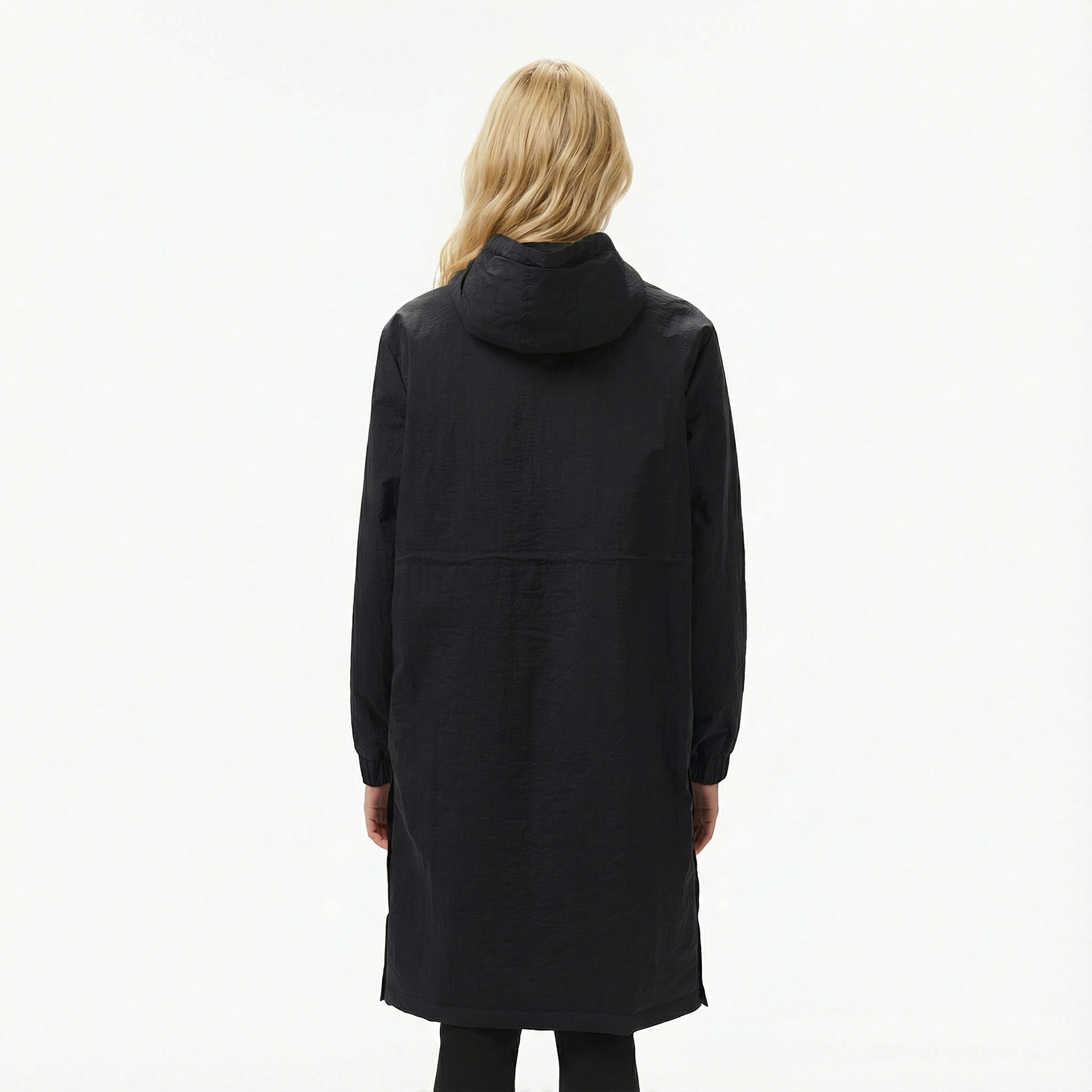 Lacoste Kadın Kapüşonlu Siyah Yağmurluk