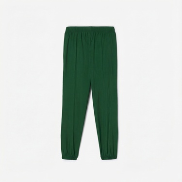  Lacoste Çocuk Fermuarlı Renk Bloklu Yeşil Eşofman Takımı