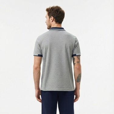  Lacoste Erkek Regular Fit Bisiklet Yaka Gri T-Shirt