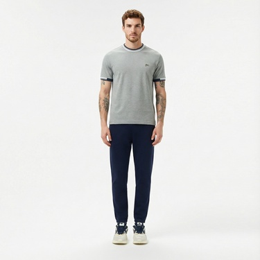  Lacoste Erkek Regular Fit Bisiklet Yaka Gri T-Shirt