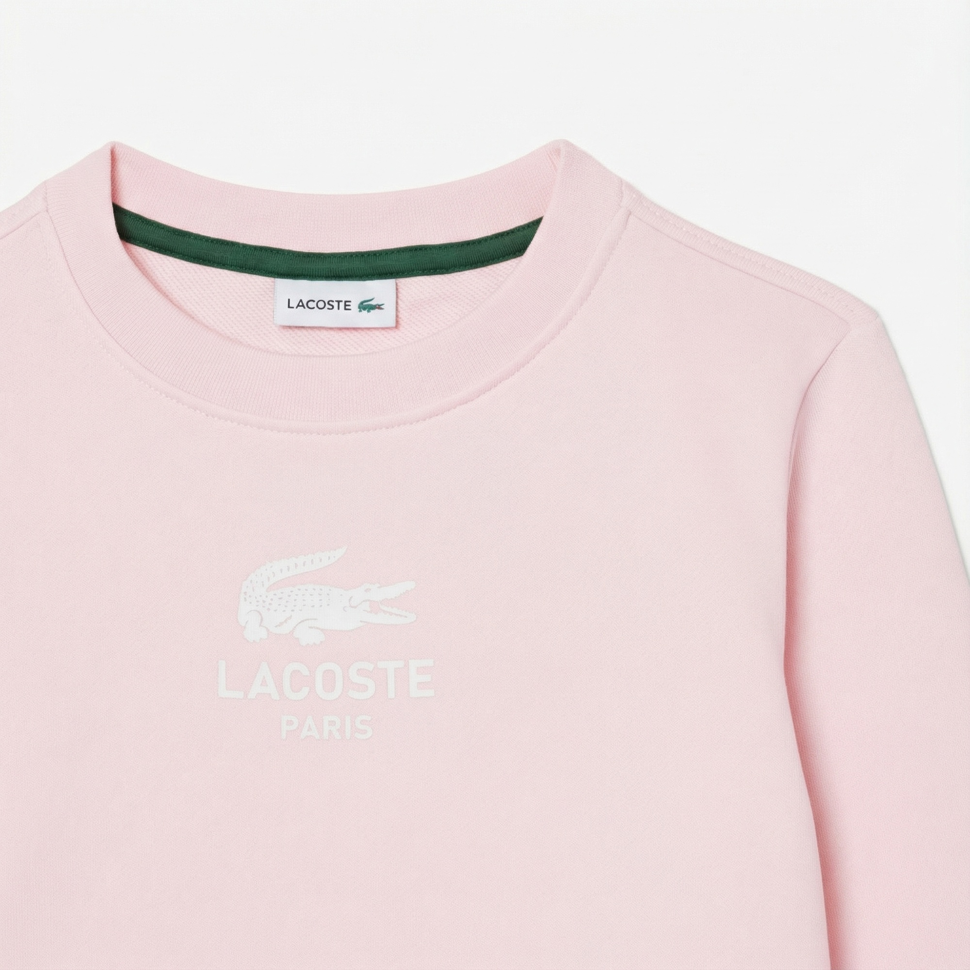 Lacoste Çocuk Bisiklet Yaka Açık Pembe Sweatshirt