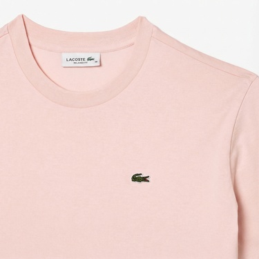  Lacoste Kadın Relaxed Fit Bisiklet Yaka Pembe T-Shirt