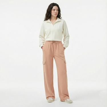  Lacoste Kadın Relaxed Fit Pembe Eşofman Altı