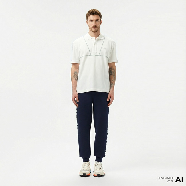  Lacoste Erkek Regular Fit Baskılı Lacivert Eşofman Altı