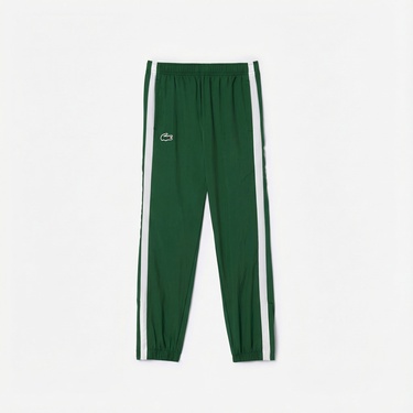  Lacoste Çocuk Fermuarlı Renk Bloklu Yeşil Eşofman Takımı