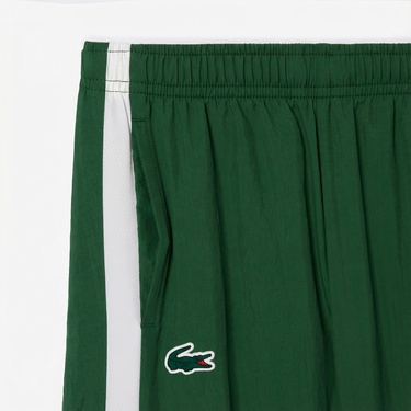  Lacoste Çocuk Fermuarlı Renk Bloklu Yeşil Eşofman Takımı