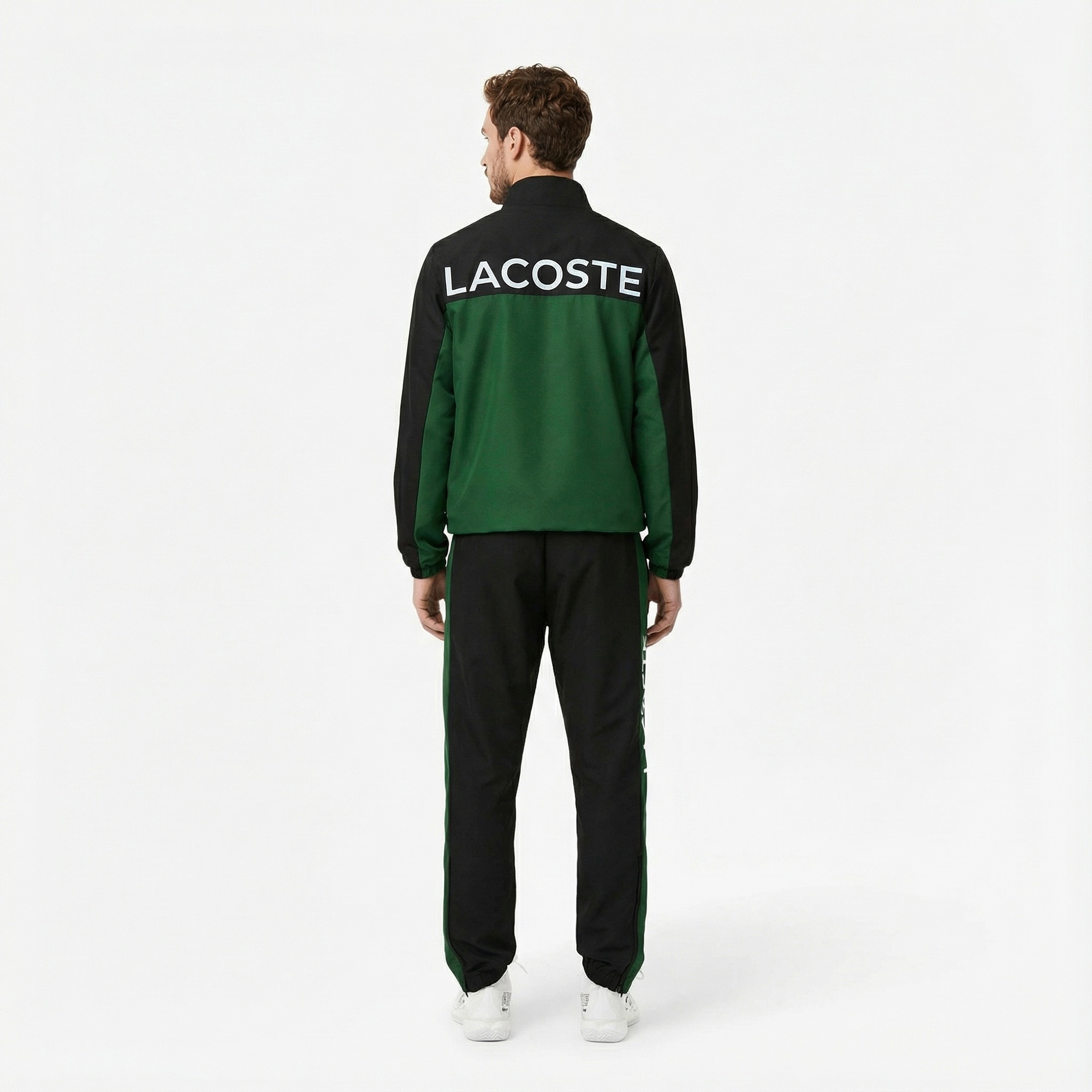 Lacoste Erkek Regular Fit Fermuarlı Renk Bloklu Siyah Eşofman Takımı