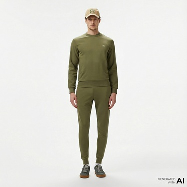  Lacoste Erkek Slim Fit Haki Eşofman Altı