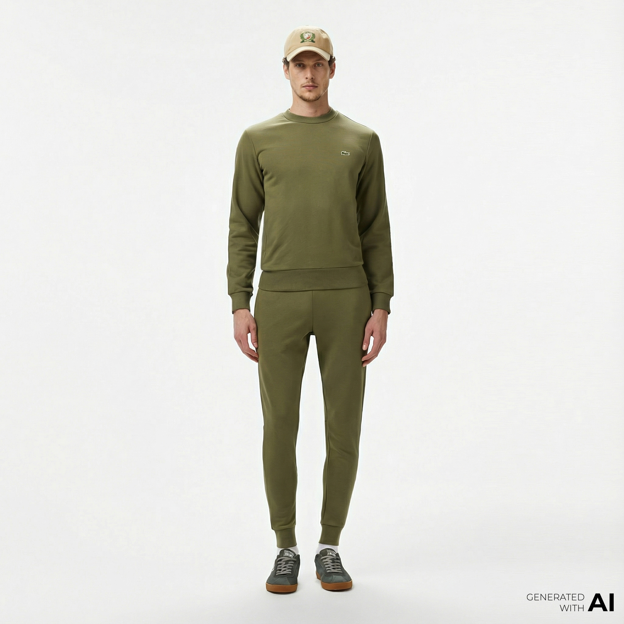  Lacoste Erkek Slim Fit Haki Eşofman Altı