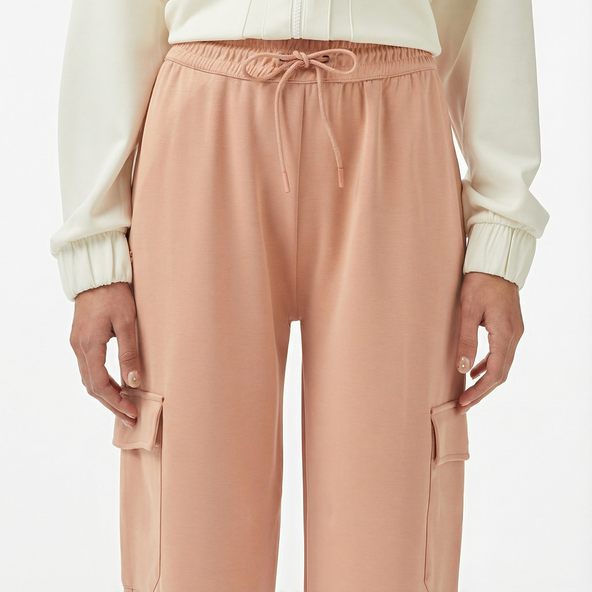  Lacoste Kadın Relaxed Fit Pembe Eşofman Altı