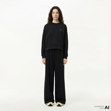  Lacoste Kadın Regular Fit Siyah Eşofman Altı