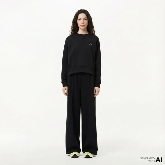  Lacoste Kadın Regular Fit Siyah Eşofman Altı