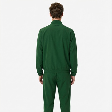  Lacoste Erkek Regular Fit Fermuarlı Renk Bloklu Yeşil Eşofman Takımı