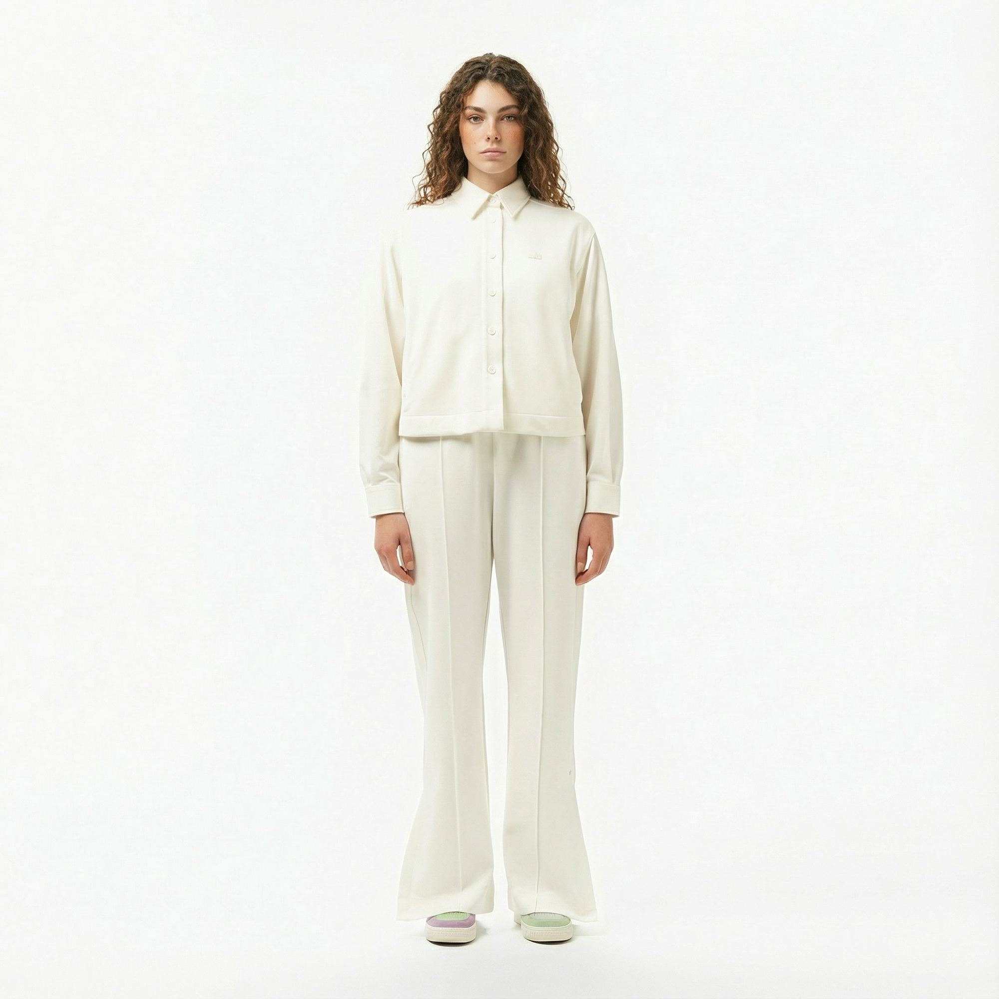  Lacoste Kadın Regular Fit Beyaz Gömlek