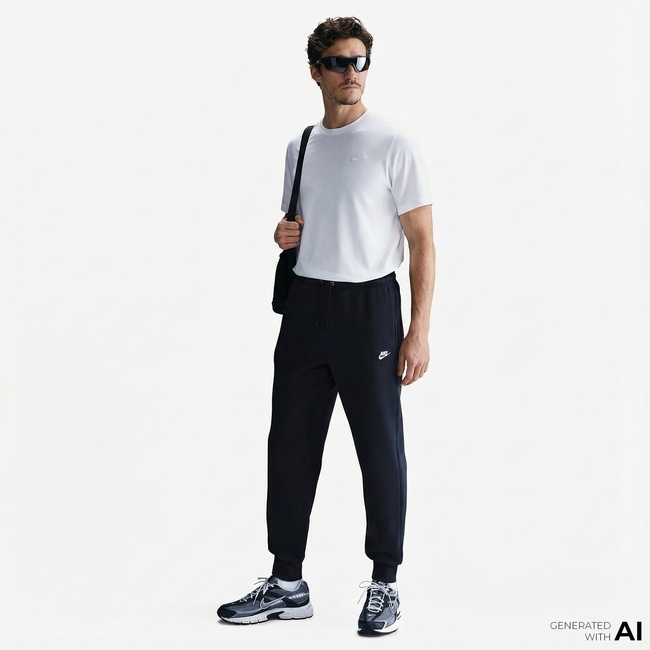  Nike Club Erkek Lacivert Eşofman Altı