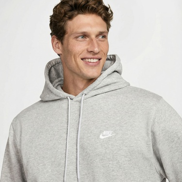  Nike Club Erkek Gri Hoodie